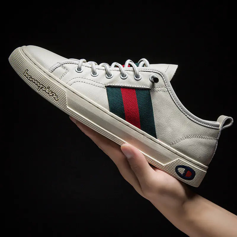 Premium Pigskin Leather Sneakers – Versatile Casual Men’s Shoes