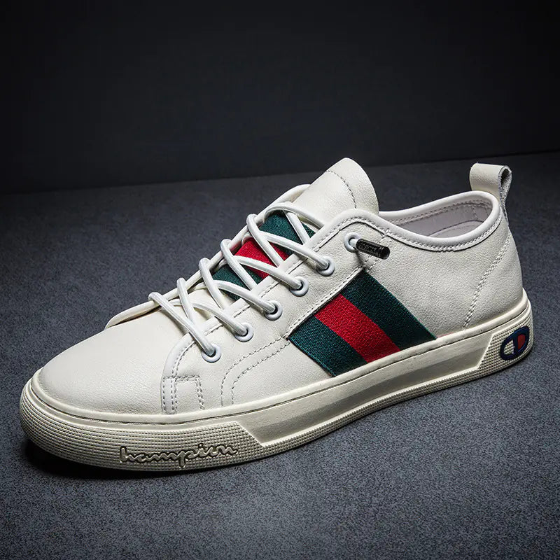 Premium Pigskin Leather Sneakers – Versatile Casual Men’s Shoes